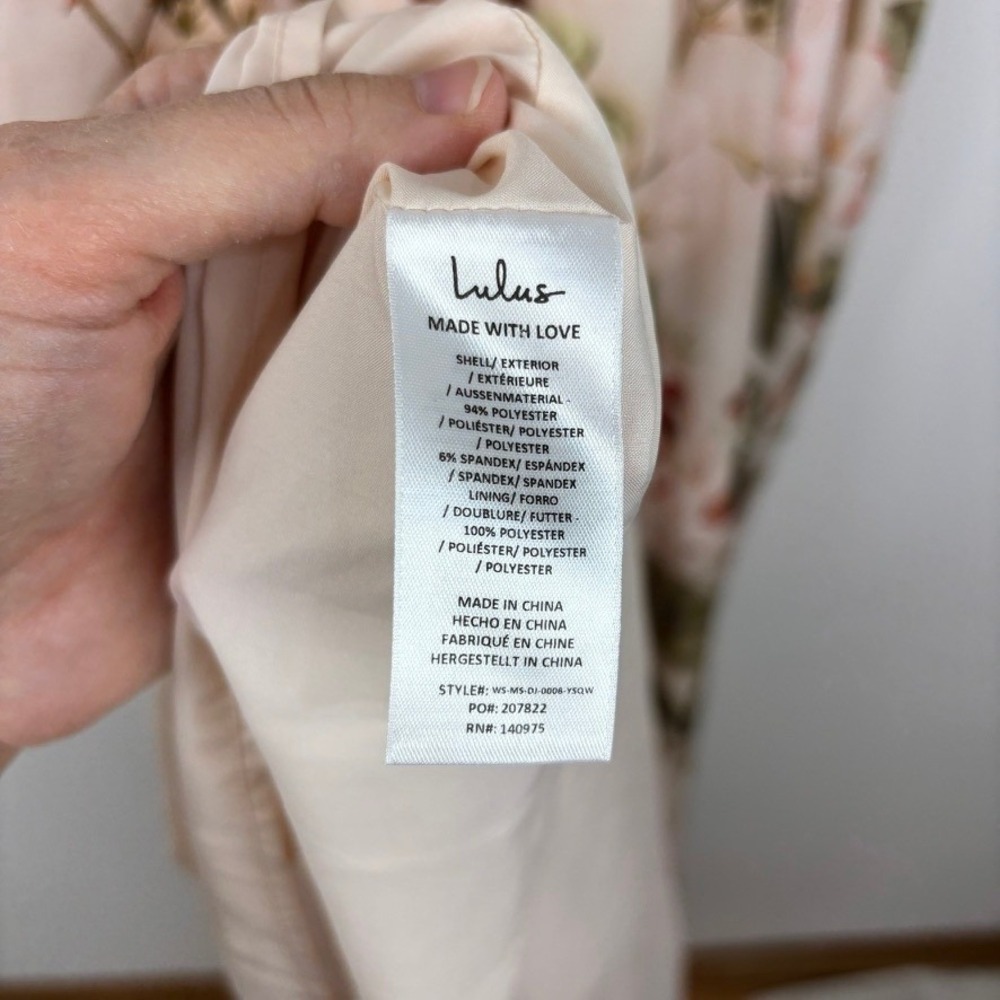 Lulu's Cameron Floral Maxi Cocktail Dress NEW Small Floral Wedding Guest Evening - Picture 8 of 8